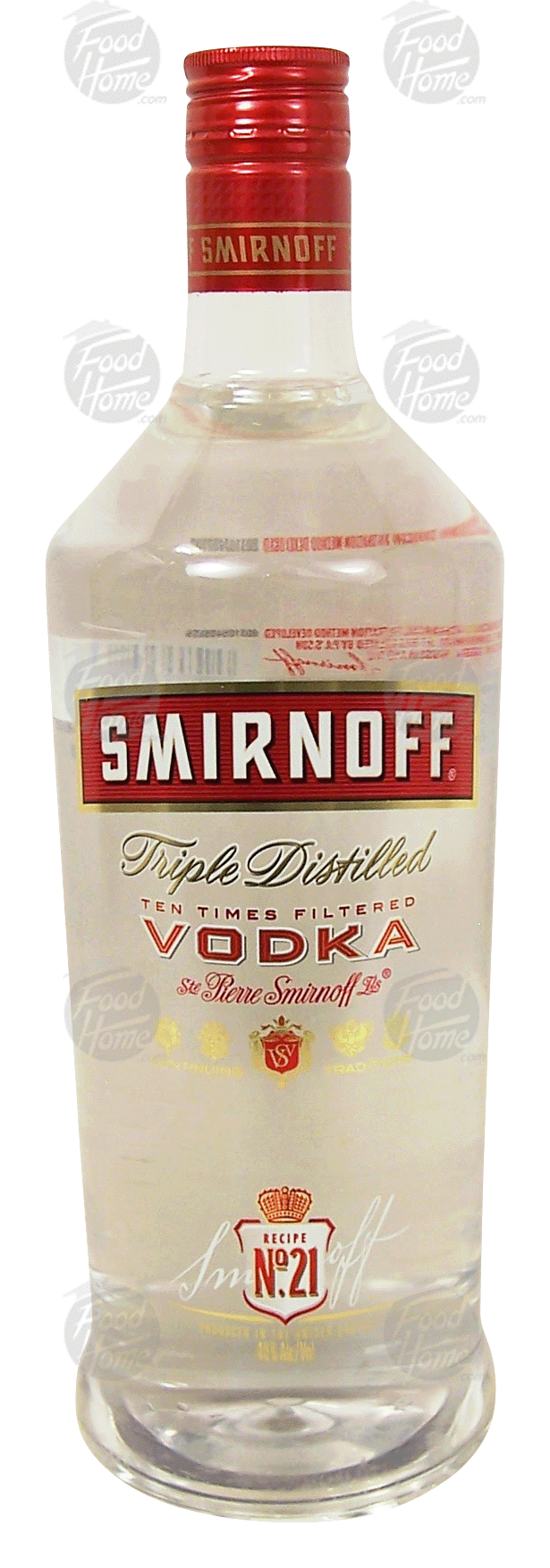 Smirnoff No. 21 vodka, triple distilled, 40% alc. by vol. Full-Size Picture